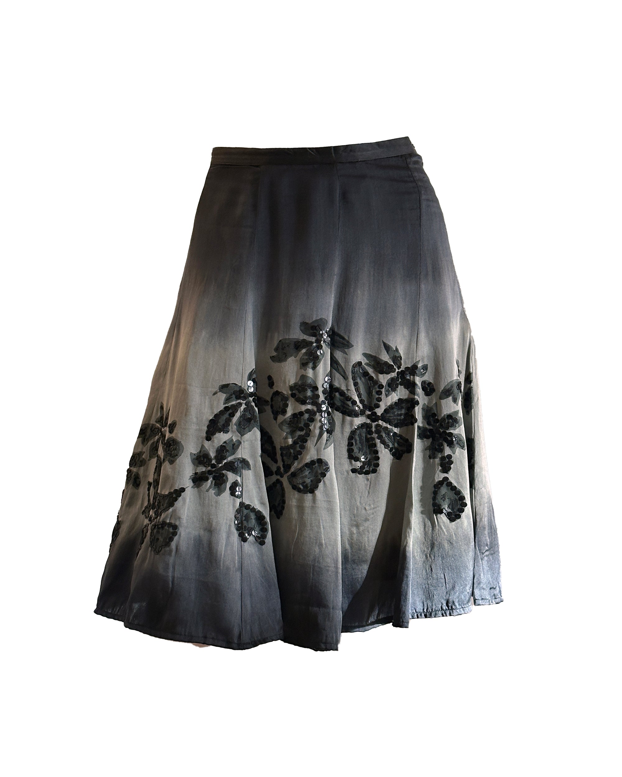 CHRIS JANSSENS Silk Sequin Skirt M