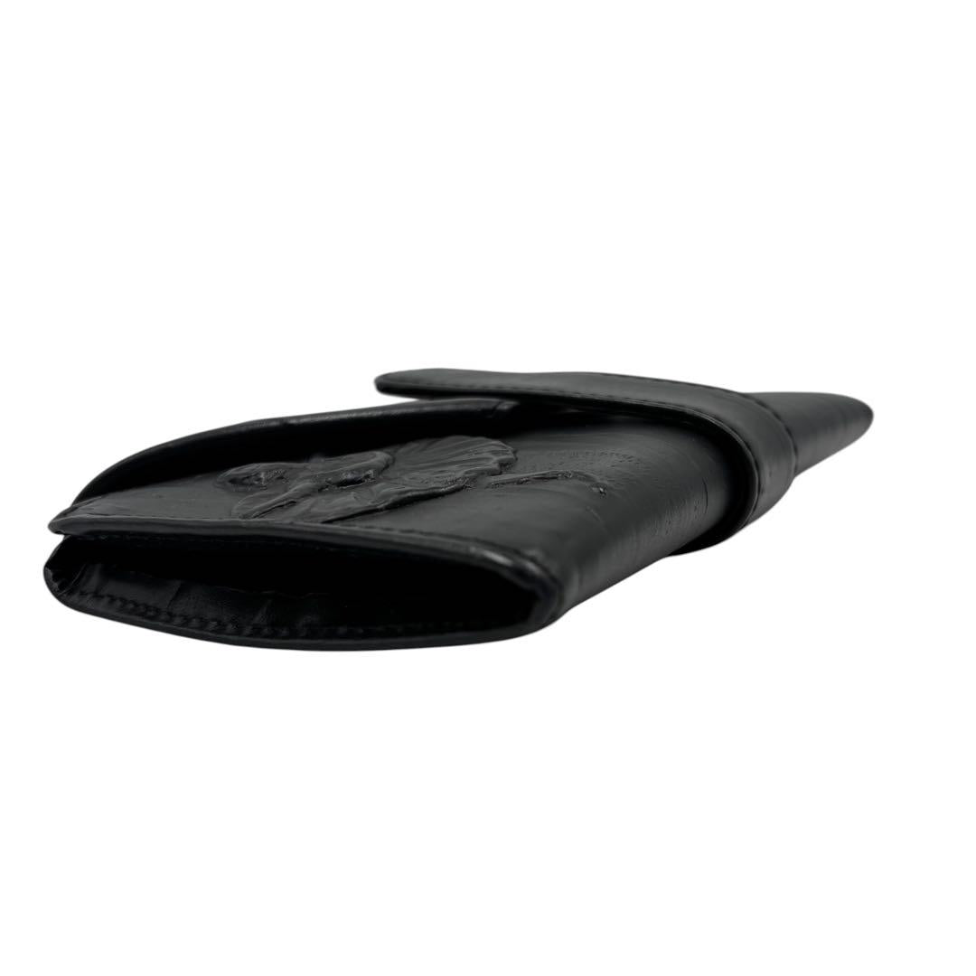 HIROKO HAYASHI Embossed Leather Ballerina Wallet