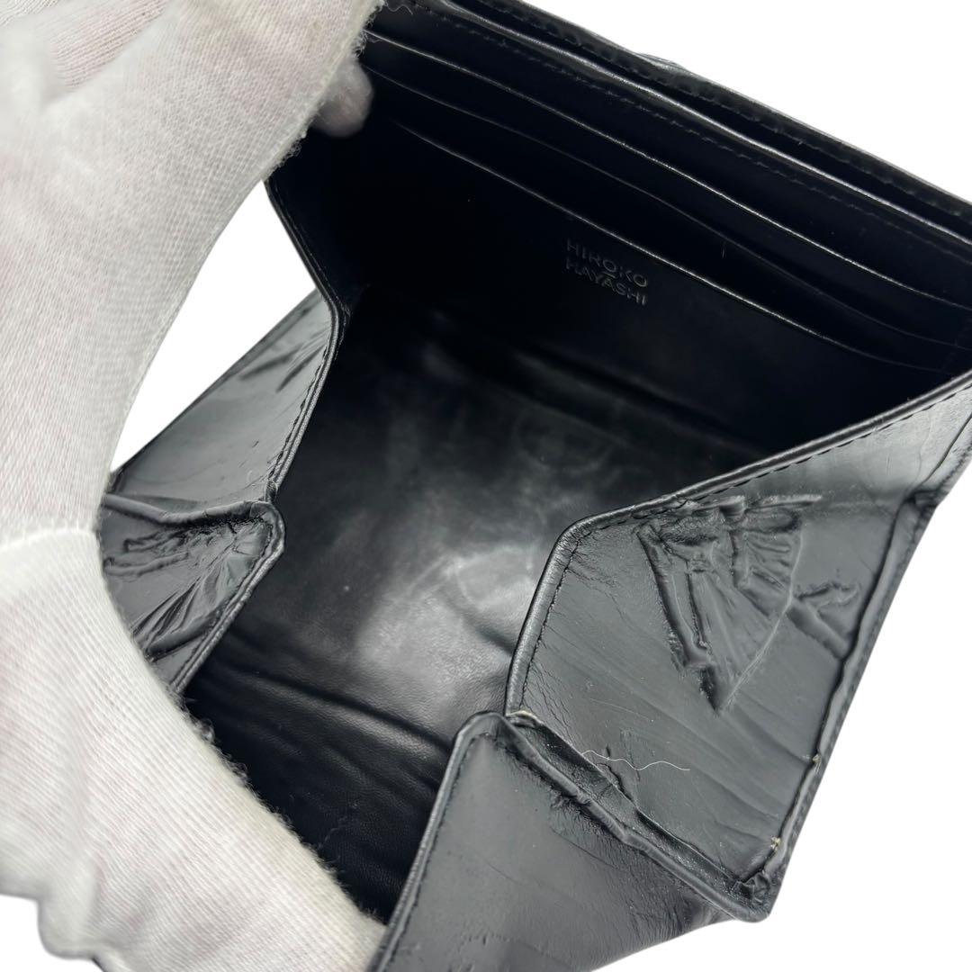 HIROKO HAYASHI Embossed Leather Ballerina Wallet