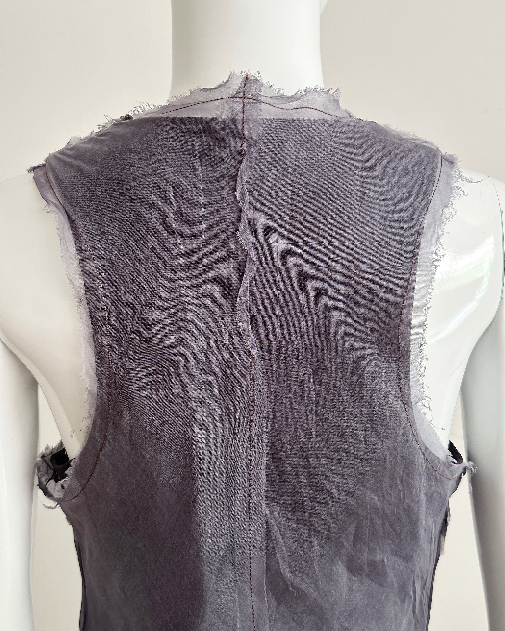 LIVIANA CONTI Doble-Layer Silk Dress M