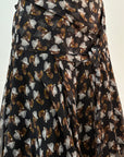 Silk Portrait Skirt M