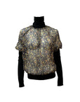 Sheer Silk Printed Blouse S/M