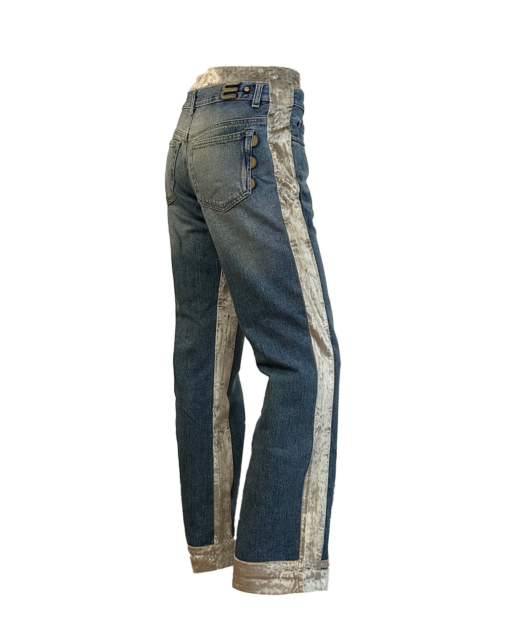 Illusion Denim and Velvet Jeans XS/S