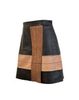 SPORTMAX Tri-Tone Leather Skirt XS/S