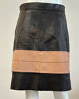 SPORTMAX Tri-Tone Leather Skirt XS/S