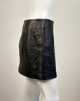 ALBERTA FEREETTI Leather Mini Skirt S