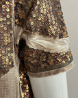 Bronze Butterfly Sequin Mini Dress