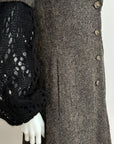 Wool & Mohair Sculptural Coat S
