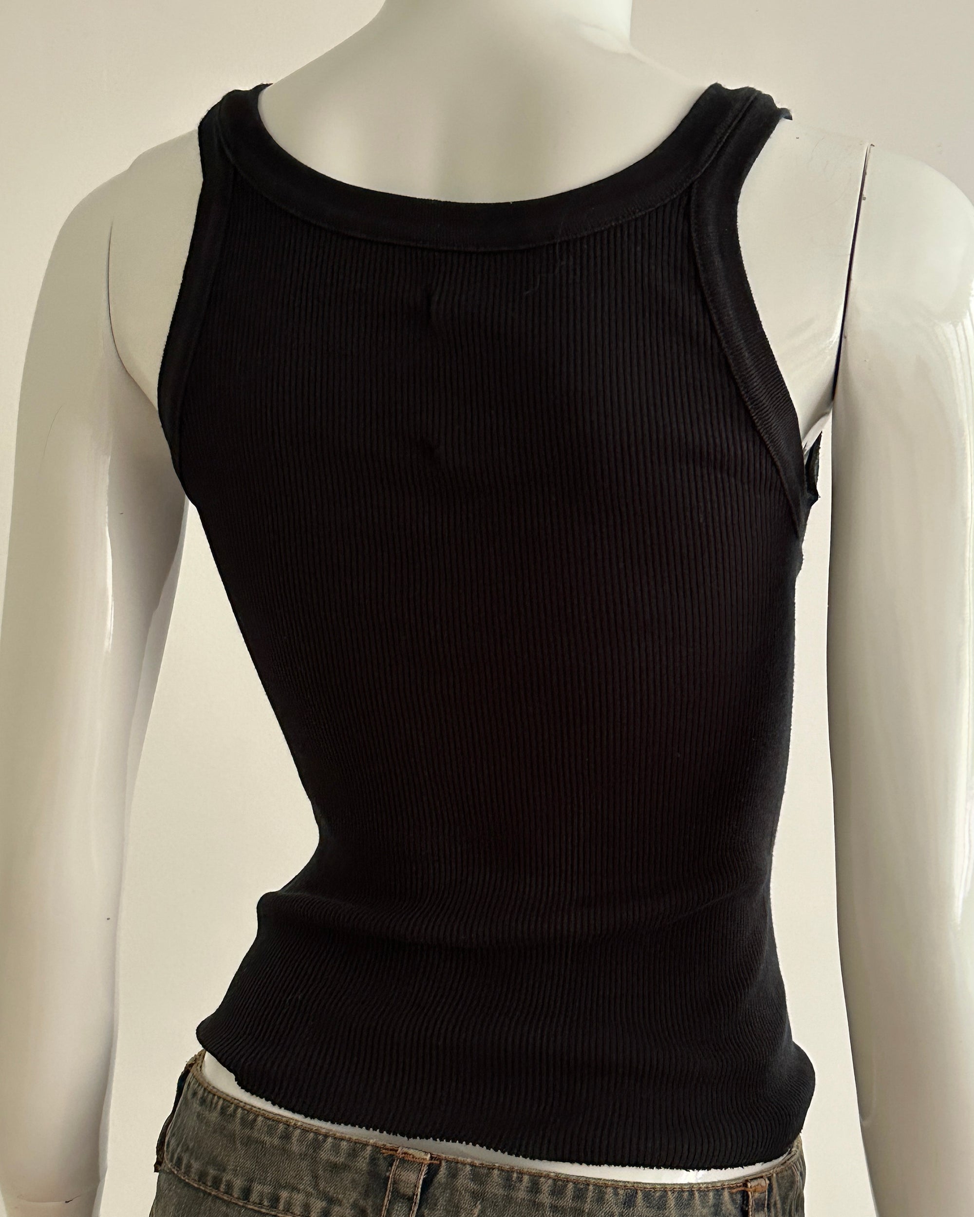 ANTONIO MARRAS Black Applique Tank Top XS