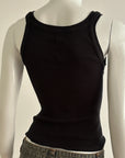 ANTONIO MARRAS Black Applique Tank Top XS