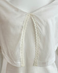 JC DE CASTELBAJAC White Cape Overlay Tee M