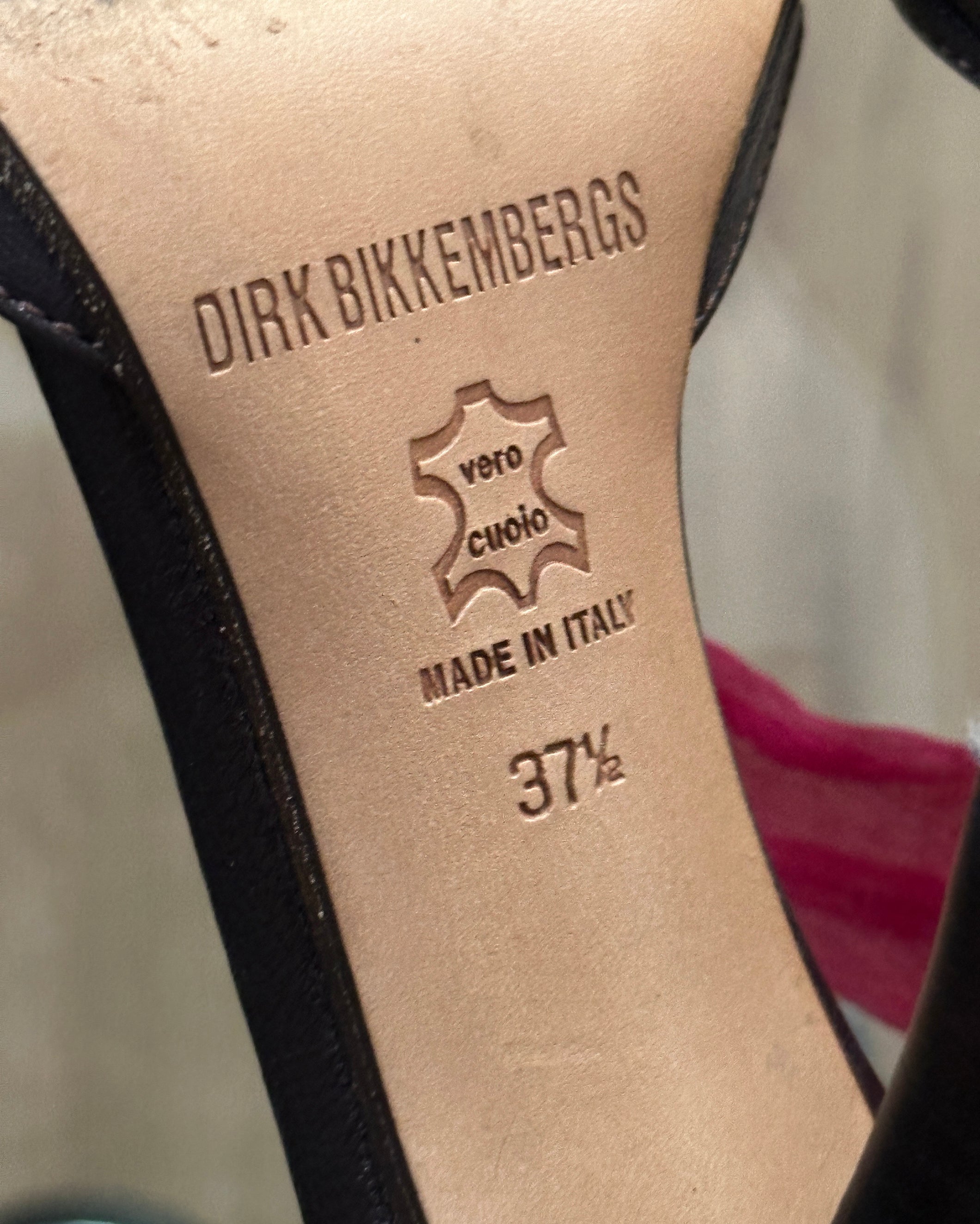 DIRK BIKKEMBERGS Silk Scarf Heels 37.5