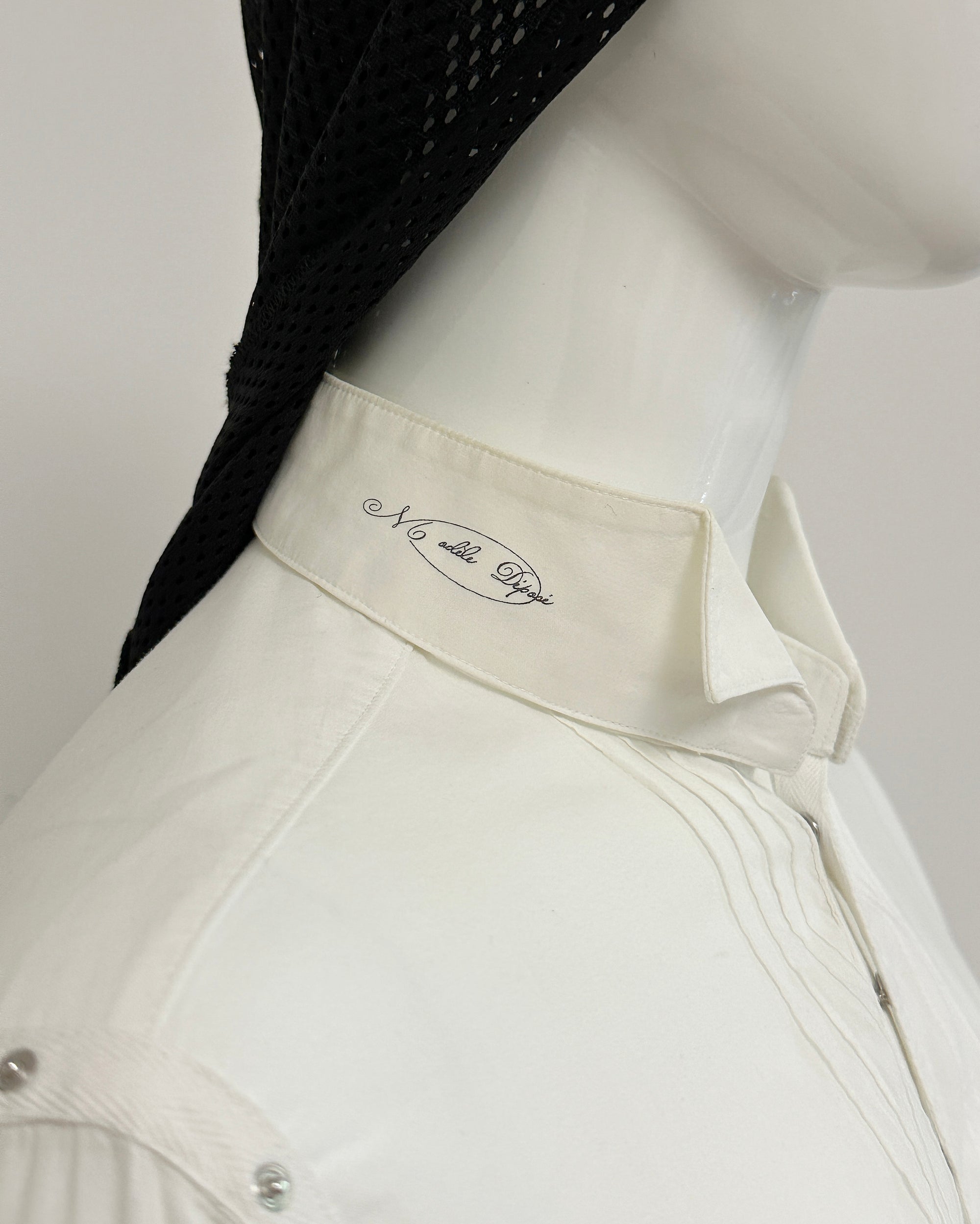 GILLES ROSIER SS2003 Cotton Shirt with Detachable Collar