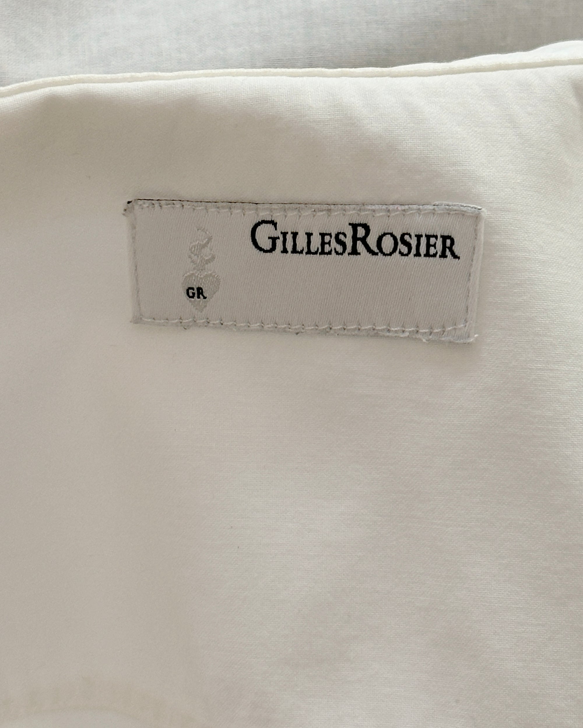 GILLES ROSIER SS2003 Cotton Shirt with Detachable Collar