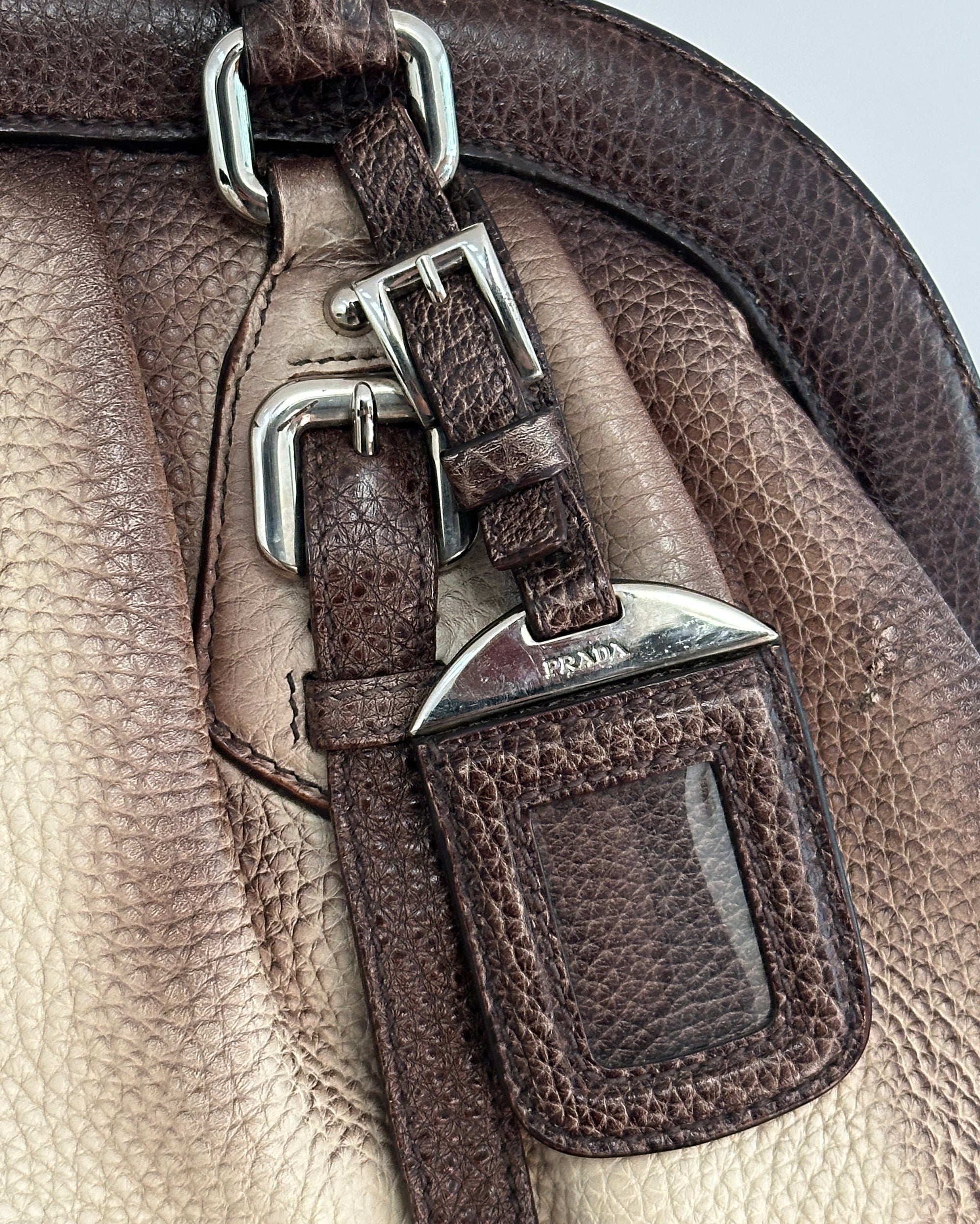PRADA FW2006 Vitello Daino Antik Leather Tote Bag