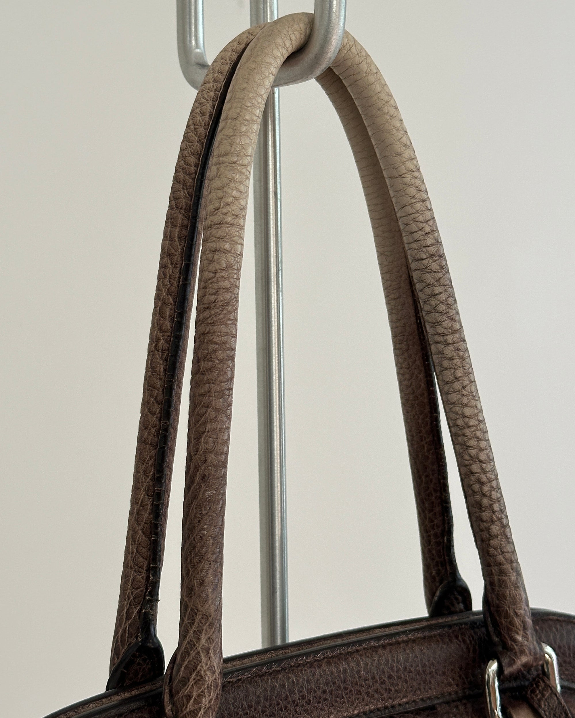 PRADA FW2006 Vitello Daino Antik Leather Tote Bag