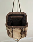 PRADA FW2006 Vitello Daino Antik Leather Tote Bag