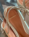 AU BANNISTER Gold Leather Sandals 37