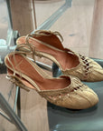 AU BANNISTER Gold Leather Sandals 37