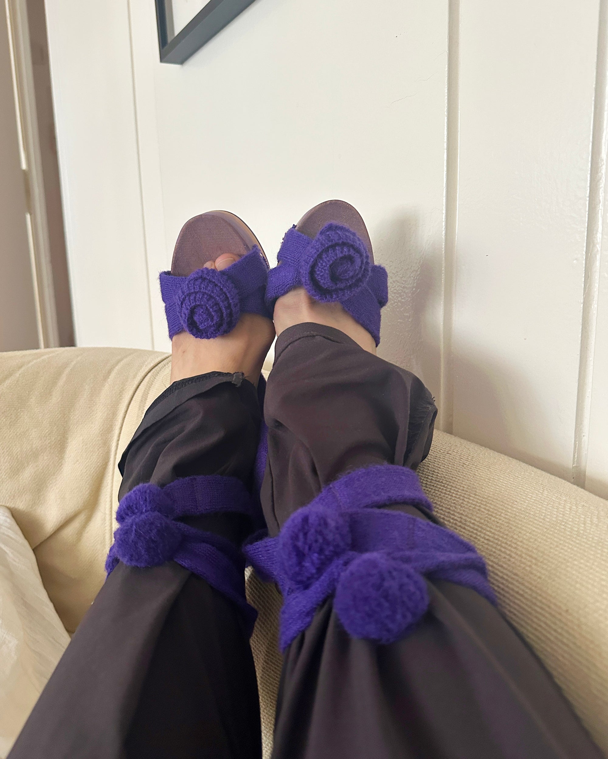 BIOGRAPHY by ENGELS-STRIJBOL Knit Wedge Sandals 39