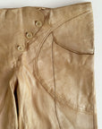 COLLECTION PRIVÉE Metallic Leather Capri Pants XXS