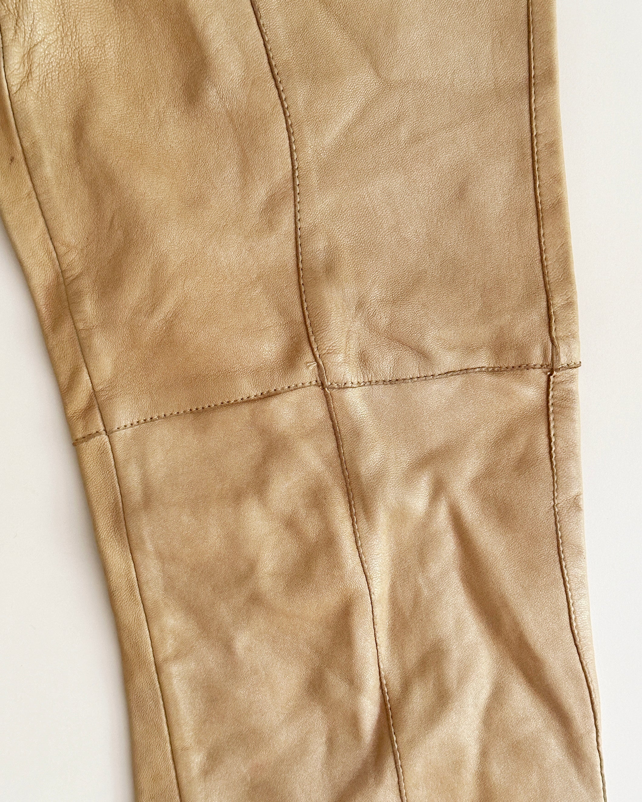 COLLECTION PRIVÉE Metallic Leather Capri Pants XXS