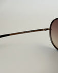 ESCADA Bronze Chain-Trim Shield Sunglasses