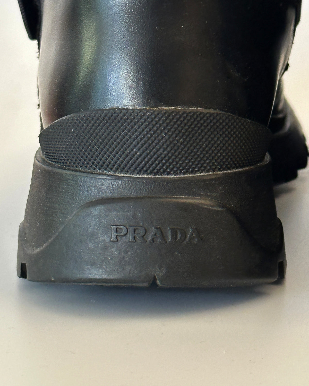 PRADA Sport FW 1998 Black Leather Velcro Shoes 38