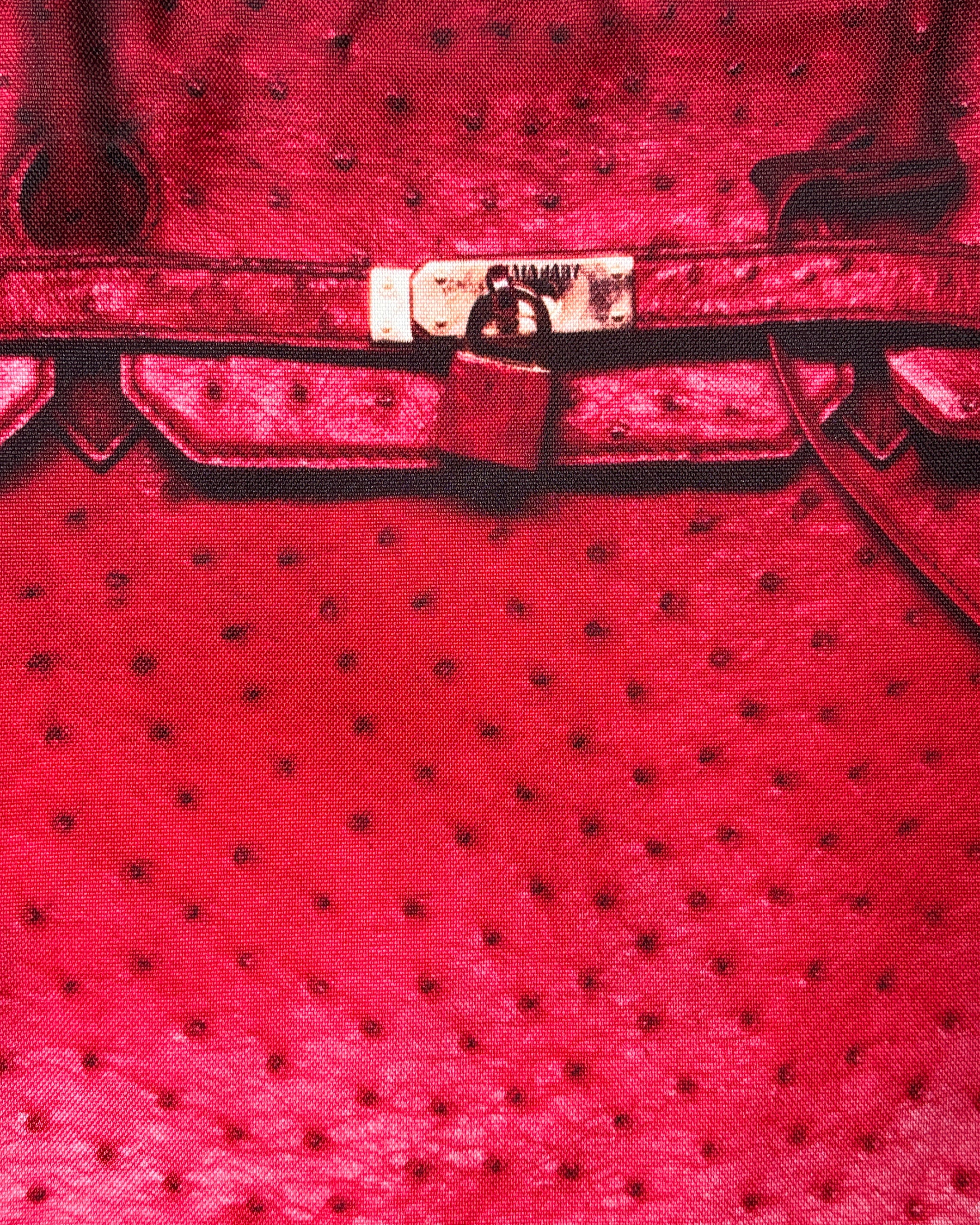 Printed Red Jirkin Bag