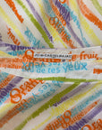 JC de CASTELBAJAC Silk Multicolor Text Print Skirt S/M