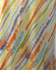 JC de CASTELBAJAC Silk Multicolor Text Print Skirt S/M