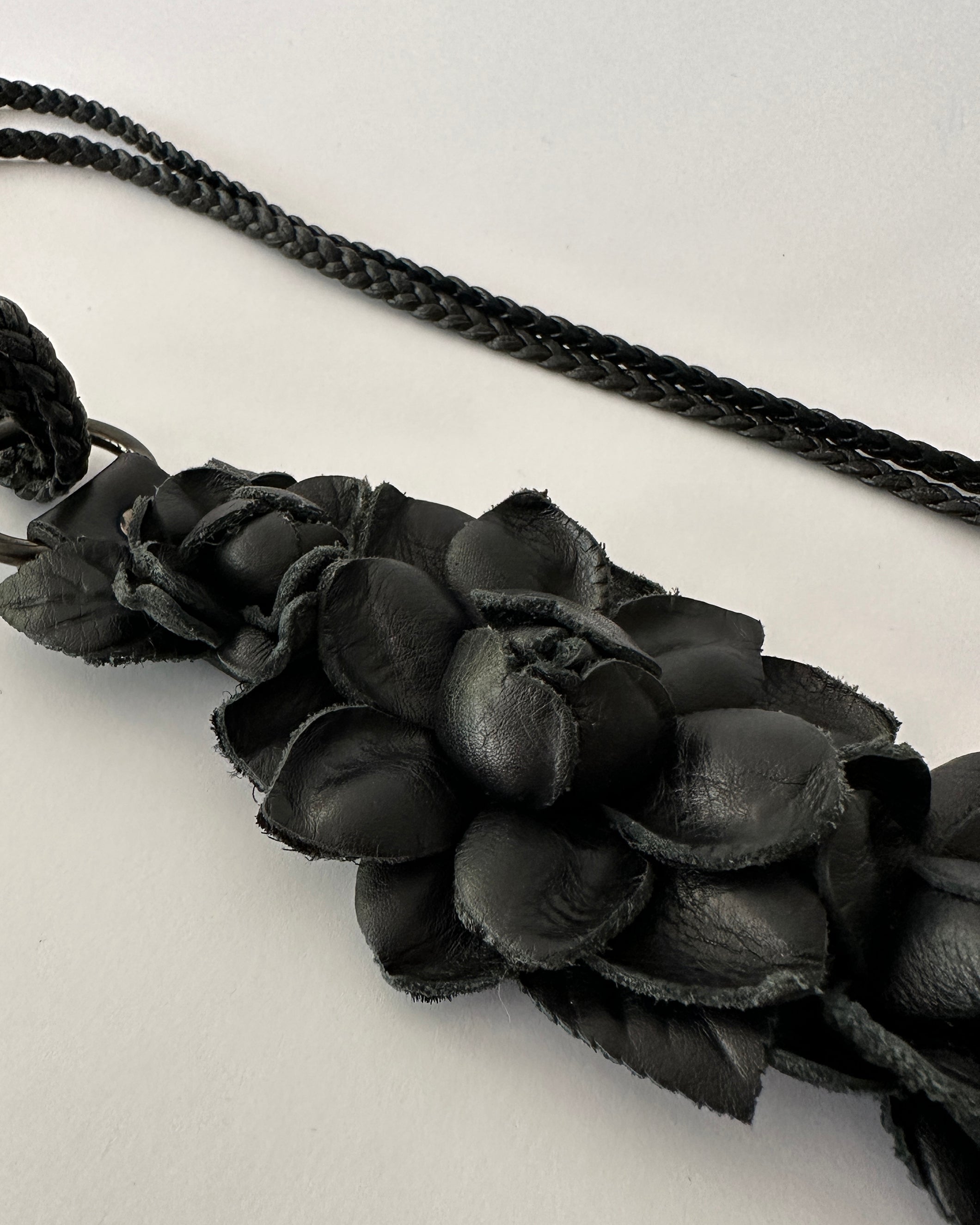 Leather flower belt/necklace