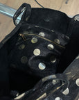 Polka Dot Suede Tote Bag
