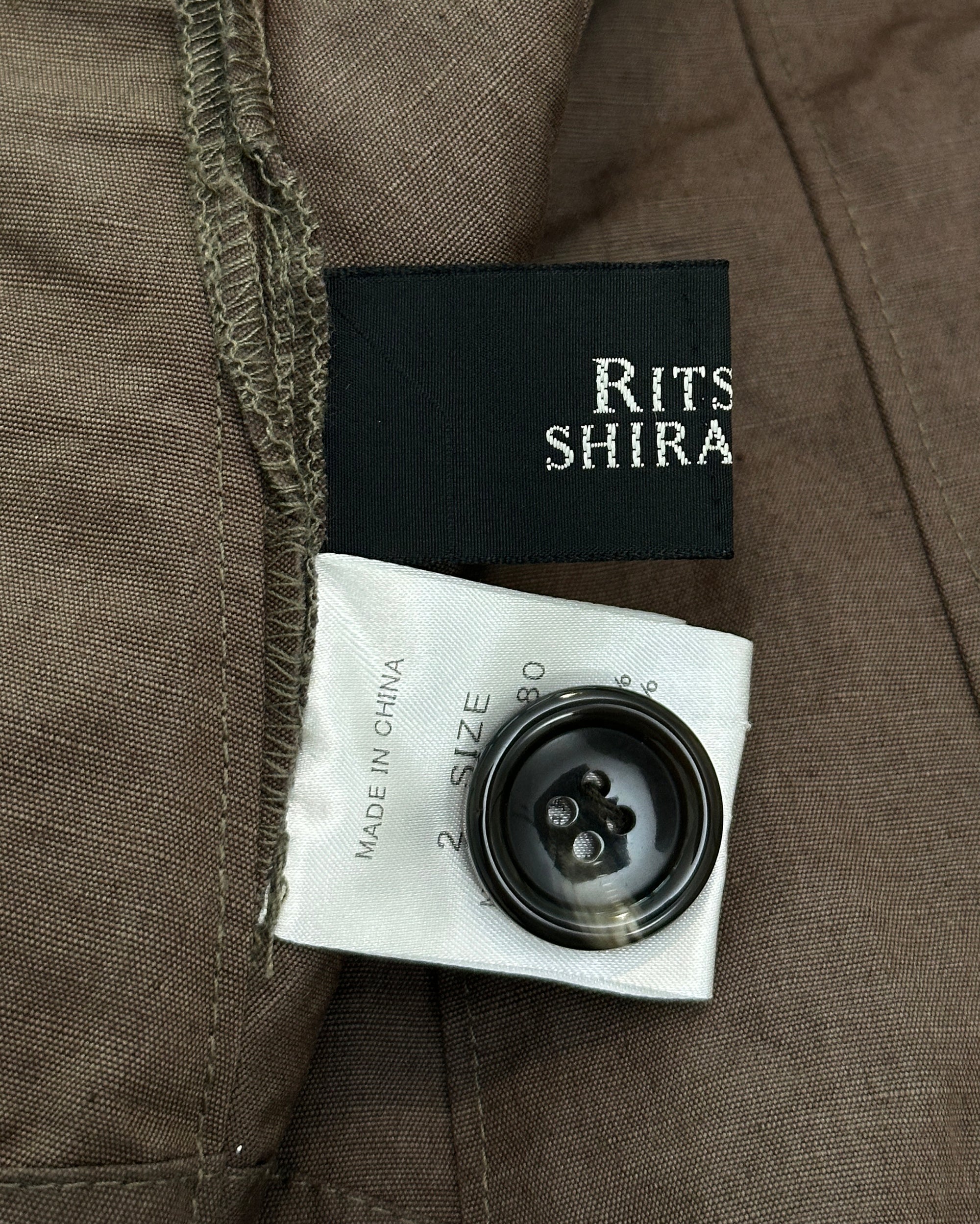 RITSUKO SHIRAHAMA Linen Cotton Sculpted Jacket M