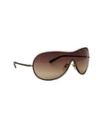 ESCADA Bronze Chain-Trim Shield Sunglasses