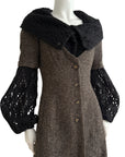 Wool & Mohair Sculptural Coat S
