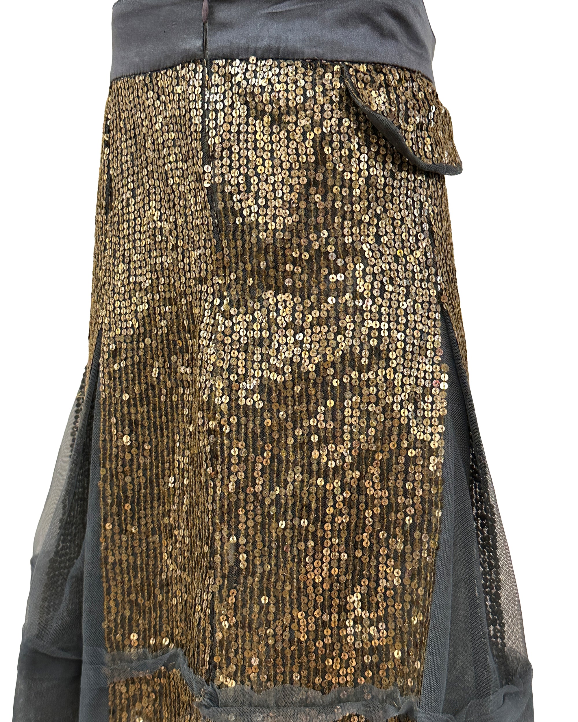 Gold Sequin Skirt M/L