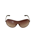 ESCADA Bronze Chain-Trim Shield Sunglasses