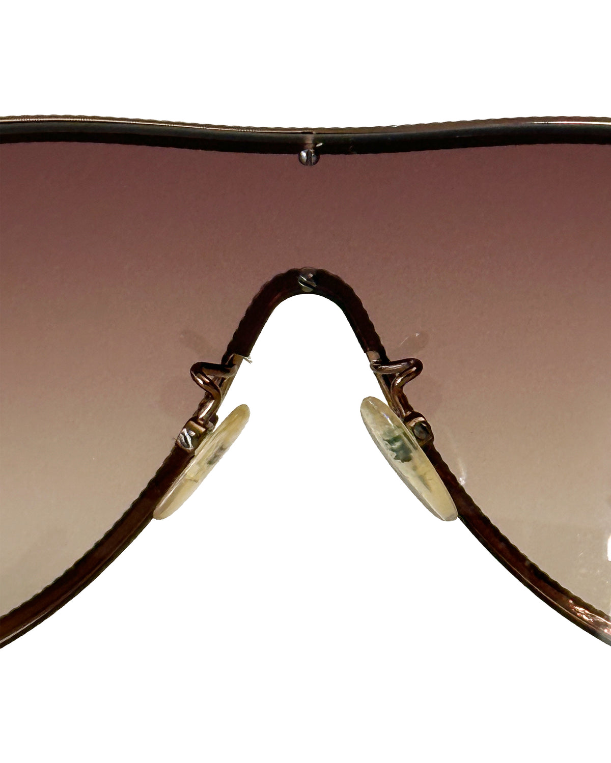 ESCADA Bronze Chain-Trim Shield Sunglasses