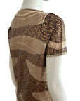 Bronze Butterfly Sequin Mini Dress