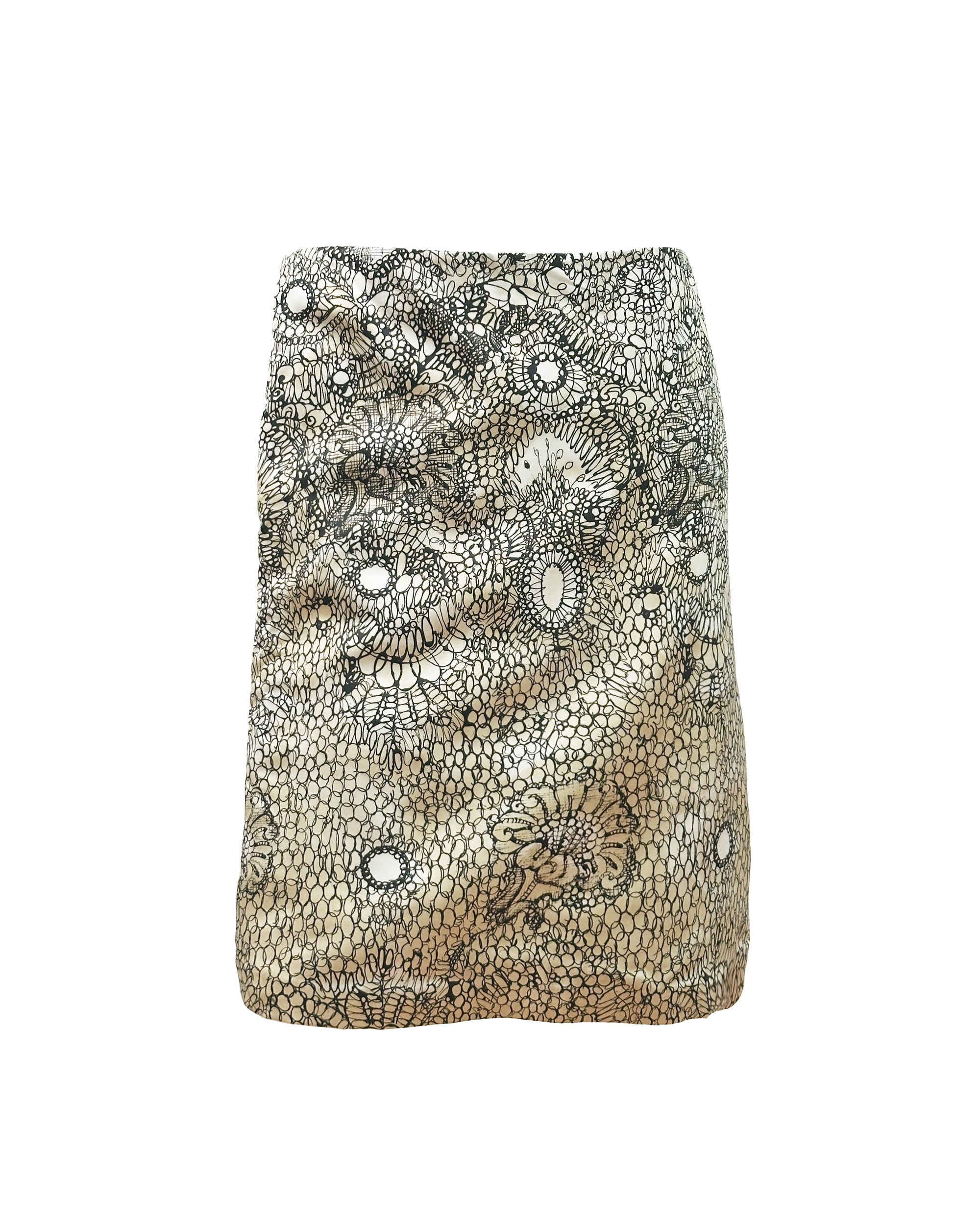 PRADA Silk Pencil Skirt S