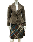 RITSUKO SHIRAHAMA Linen Cotton Sculpted Jacket M