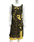 ANNA HEYLEN Black Deconstructed Lace Dress M