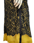 ANNA HEYLEN Black Deconstructed Lace Dress M
