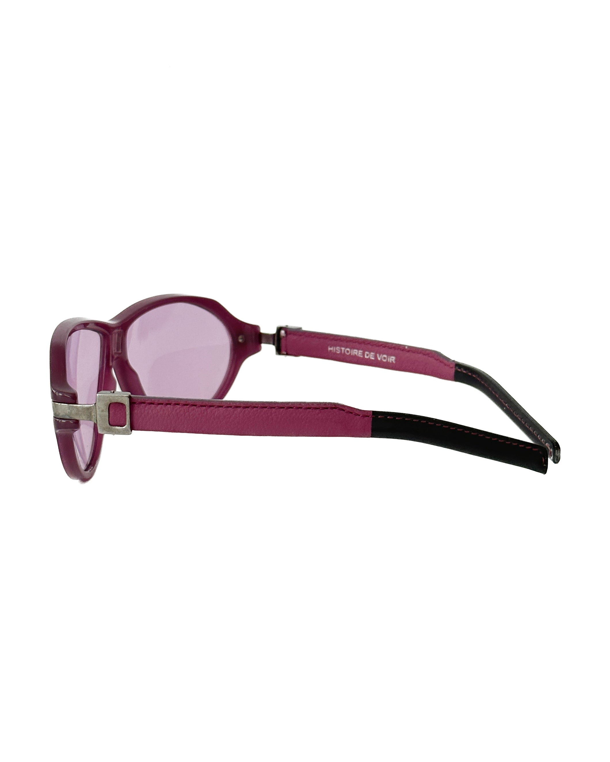 HISTORIE DE VOIR Leather Pink Sunglasses