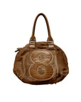 Number 8 Medium Fur Brown Shoulder Bag
