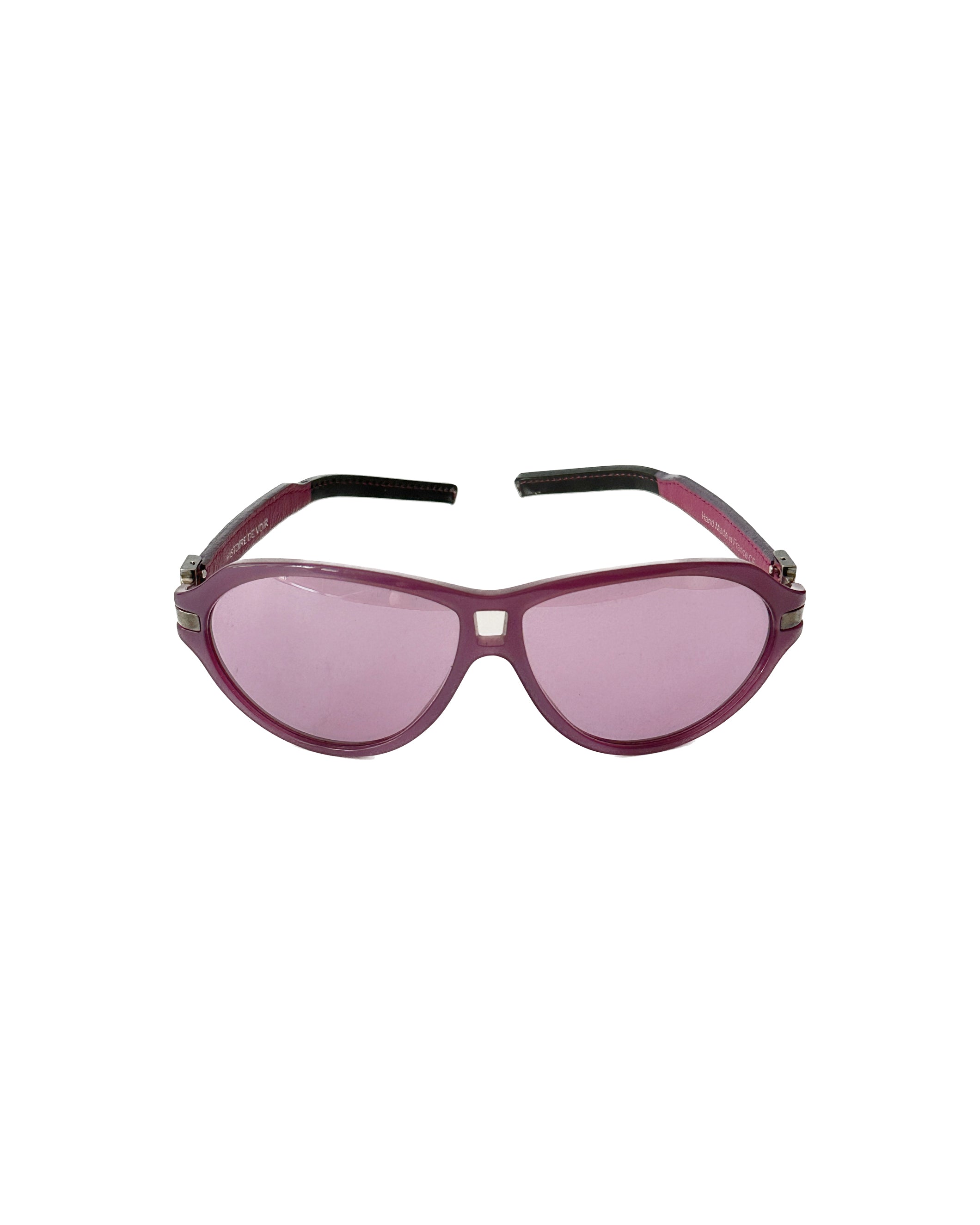 HISTORIE DE VOIR Leather Pink Sunglasses