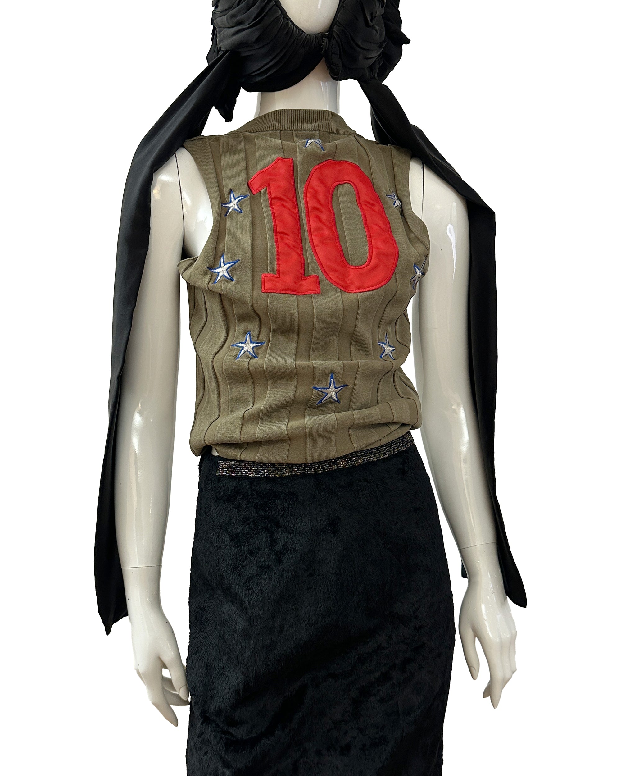 GAETANO NAVARRA Embellished Silk &quot;Italy&quot; Top