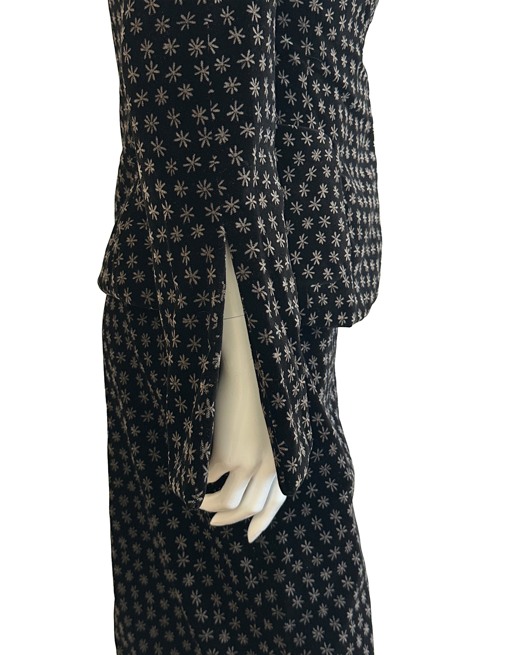 Black Velour Two-Piece Suit