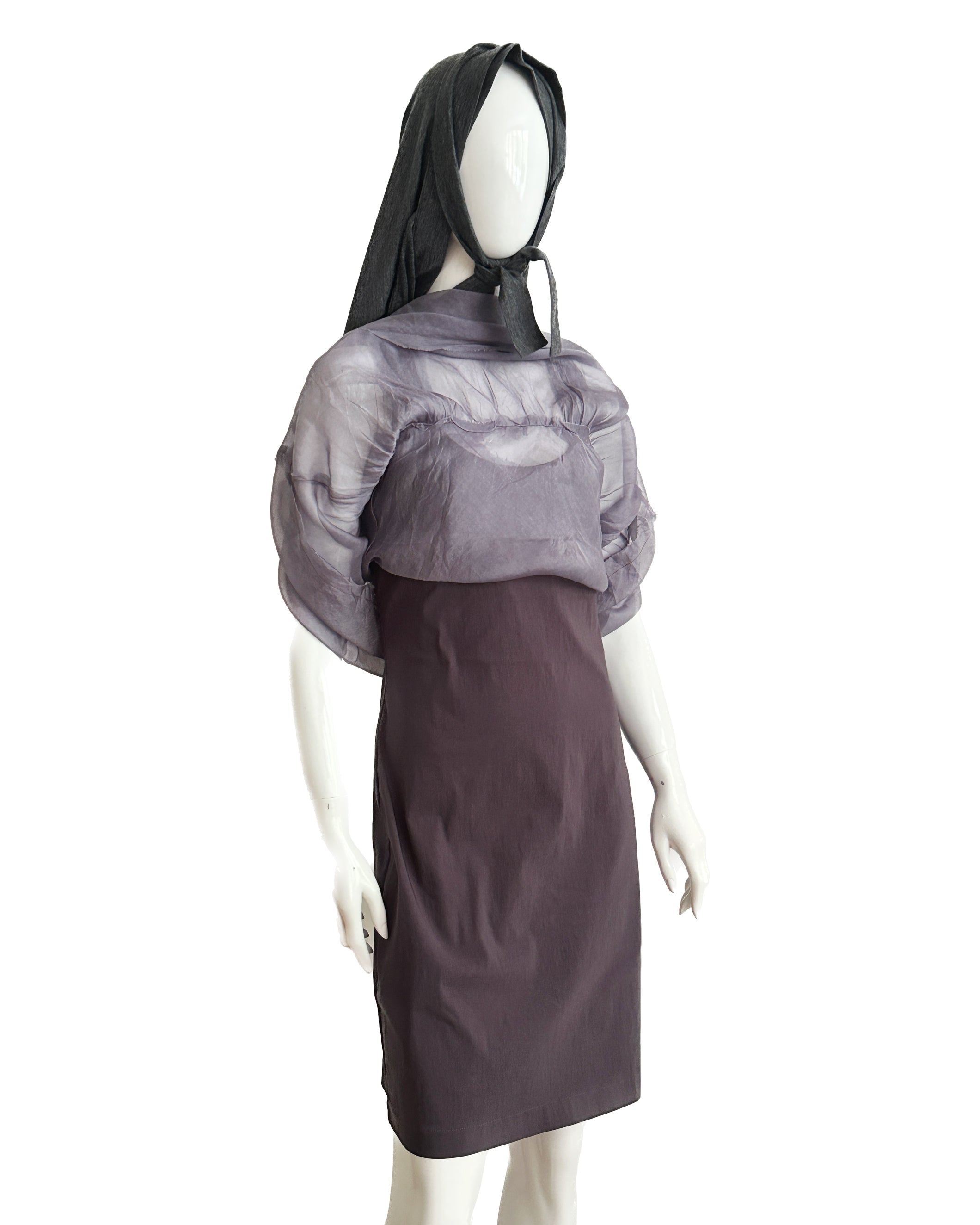 LIVIANA CONTI Doble-Layer Silk Dress M